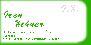 iren wehner business card